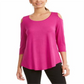 JM Collection Women's Women's Cold Shoulder Top Pink Size Petite Small