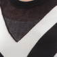 INC Women's Striped Long Sleeve Jewel Neck Tunic Sweater Black Size Medium