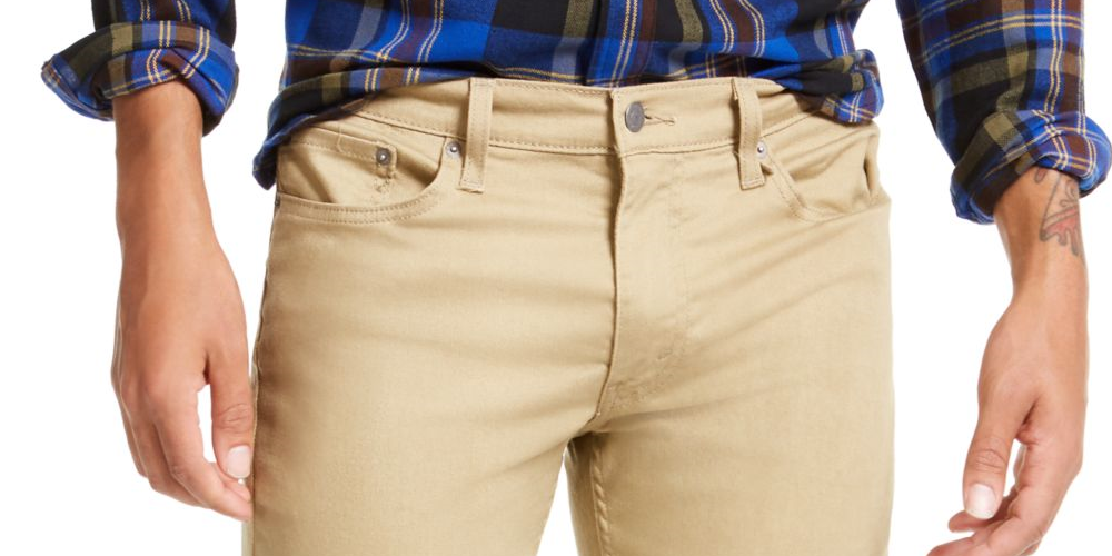 LEVI'S Men's  Stretch Slim Fit Cotton Pants Beige Size 32X30