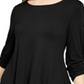 Alfani Women's Chiffon-Trim High-Low Top  Black Size Medium