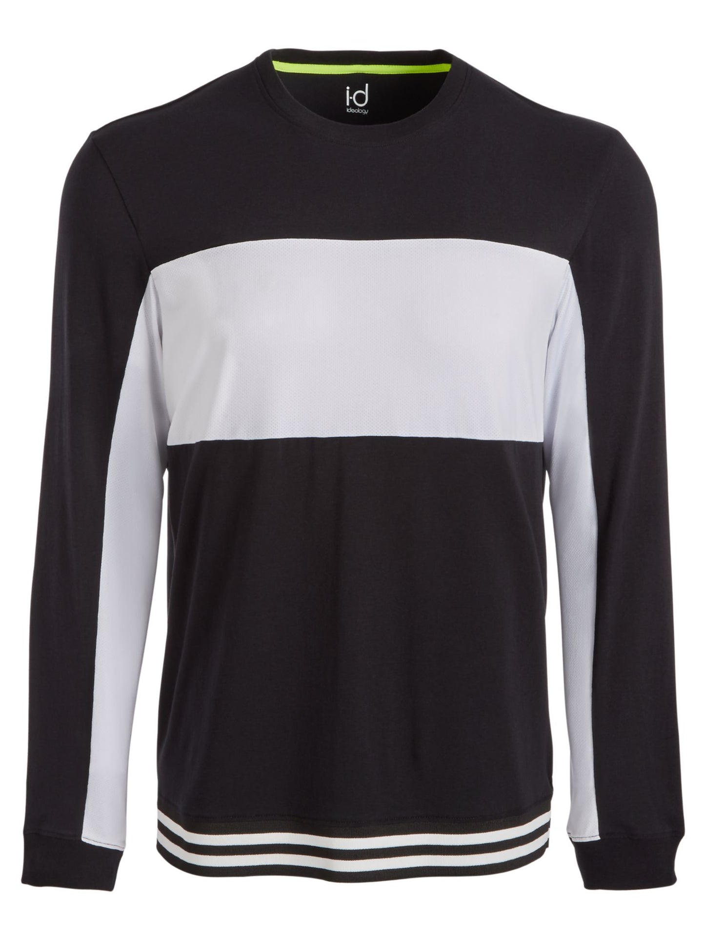 Ideology Men's Mesh Blocked Long Sleeve T-Shirt Black