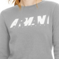 A|X Armani Exchange Women's Cotton Logo Graphic Sweatshirt Gray Size XS