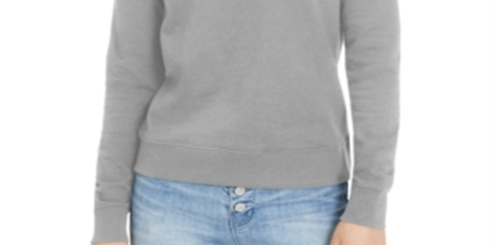 A|X Armani Exchange Women's Cotton Logo Graphic Sweatshirt Gray Size XS