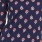 Charter Club Women's Floral Print Pima Cotton Top Navy Size Large
