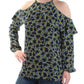Michael Kors Women's Cold shoulder Top Blue Size M