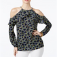 Michael Kors Women's Cold shoulder Top Blue Size M