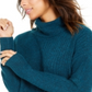 Style & Co Women's Ribbed Turtleneck Sweater Green Size Petite XL