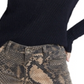 Guess Women's Long Sleeve Asymmetrical Neckline Blouse Top Black Size Small
