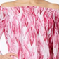 ALFANI Womens Pink Ruched Printed Kimono Sleeve Jewel Neck Top Petites Pink, Size Medium