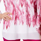 ALFANI Womens Pink Ruched Printed Kimono Sleeve Jewel Neck Top Petites Pink, Size Medium