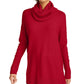 French Connection Women's Cowl Neck Ribbed Trim Tunic Sweater Green -Size Small