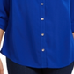 Charter Club Women's Button-Front Shirt Blue Size 2XL