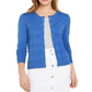 Charter Club Women's Textured Cardigan  Blue Size Medium