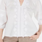 Charter Club Women's  Embroidered Fringe-Trim Top  White Size Large