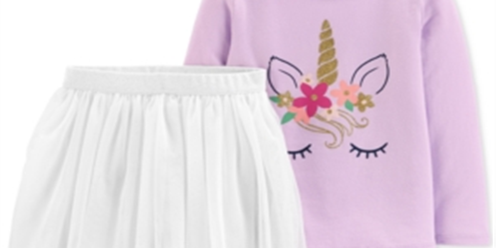 Carter's Baby Girl's 2 Pc  T-Shirt & Tutu Leggings Set Purple Size 9MOS