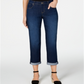 Style & Co Women's Curvy Fit Cuffed Boyfriend Jeans Blue Size 18