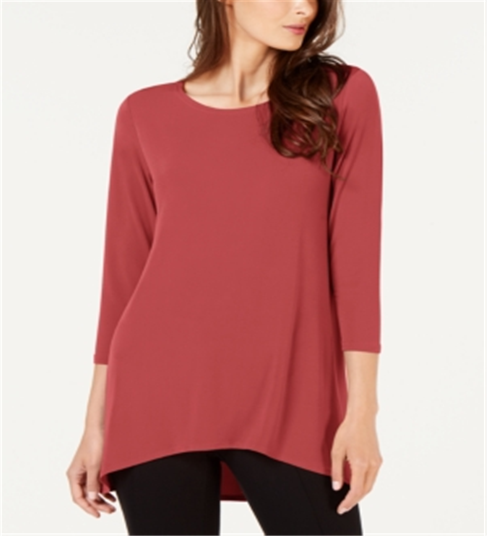 Alfani Women's High Low Tunic Red Size XX-Large