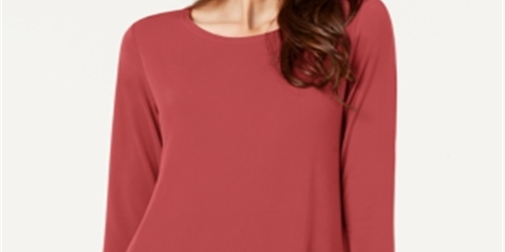 Alfani Women's High Low Tunic Red Size XX-Large