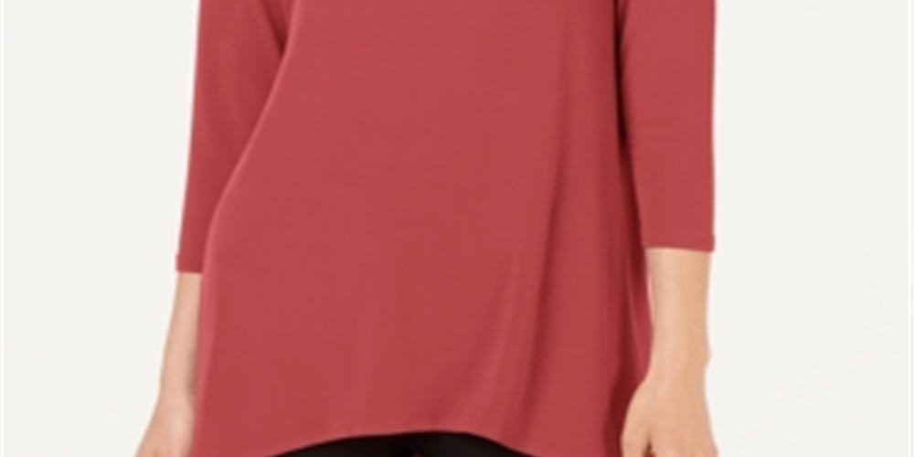 Alfani Women's High Low Tunic Red Size XX-Large