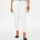 Style & Co Women's Petite Curvy-Fit Tummy-Control Skinny Jeans White Size 2 P