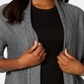 Karen Scott Women's Pointelle Collar Cardigan Black Size Petite