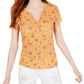 Ultra Flirt Women's Juniors Waffle Lace Back Pullover Top Gold Size Medium