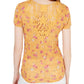 Ultra Flirt Women's Juniors Waffle Lace Back Pullover Top Gold Size Medium
