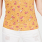 Ultra Flirt Women's Juniors Waffle Lace Back Pullover Top Gold Size Medium
