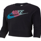 Nike Women's Logo Croped Sweatshirt Black Size XL