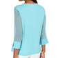 Charter Club Women's Split Sleeve Solid Knit Top Blue Size X-Small