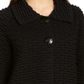 JM Collection Women's Holiday Party Textured Sweater Jacket  Deep Black  Size Medium