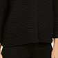 JM Collection Women's Holiday Party Textured Sweater Jacket  Deep Black  Size Medium