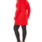 INC International Concepts Women's Plus Rhinestone Tunic Real Red Size 0X