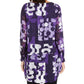 Alfani Women's Burnout Smocked Tunic Top Purple Size XS