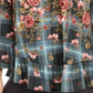 Style & Co Women's Floral Off Shoulder Blouse Green Size Petite S