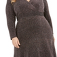 R&M Richards Women's Shimmer Midi Dress, Metallic, Size 18W