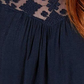 Style & CO Women's Lace Sleeveless Jewel Neck Tank Top Navy Size XS