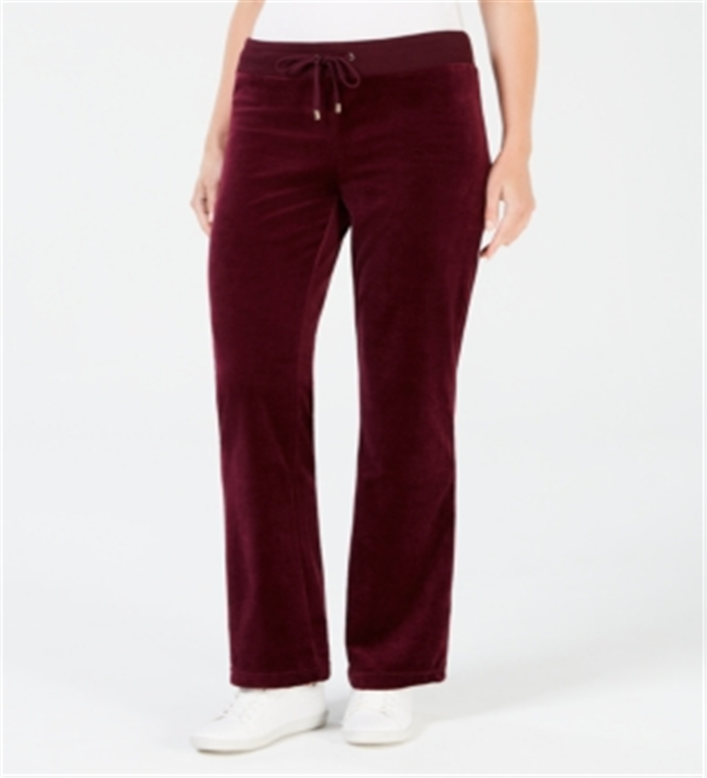 Charter Club Women's Velour Pull on Pants Purple Size XX-Large