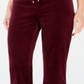 Charter Club Women's Velour Pull on Pants Purple Size XX-Large