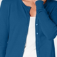Charter Club Women's Long Sleeve Button Front Cardigan Blue Size Large