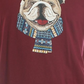 Club Room Men's Bulldog Scarf Cotton Blend Graphic T-Shirt  Red Size Medium