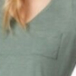 Maison Jules  Women's  Short Sleeve V Neck T-Shirt Top Green Size Small