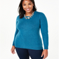 Charter Club Women's Crewneck Cashmere Sweater Blue Size 0X