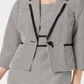 Kasper Women's Petite Printed Contrast-Trim Blazer Black Multi  Size 10 P
