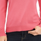 Charter Club Women's Merino Wool Button Cuff V Neck Sweater Pink Size X-Small