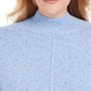 Karen Scott Women's Plus Mock Turtleneck Sweater Ribbed Trim Speckled Blue Size 1X