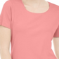 Karen Scott Women's Short Sleeve Scoop Neck Top  Pink Size Large