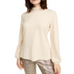 Alfani Women's Petite Embellished Mock-Neck Sweater  - Cocoa Butter Brown Size Petite L