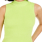 बार III वीमेन मॉकटर्टल-नेक स्वेटर टैंक टॉप, नियोन ग्रीन, साइज़ XL