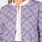 Karen Scott Women's Petite Pamela Plaid Cardigan  -  Purple Size Petite S